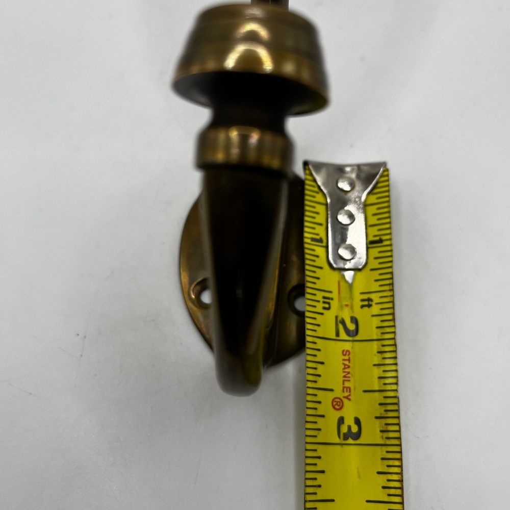Vintage Upper Deck Handcrafted Brass Double Coat & Hat Hook - Picture 6 of 8